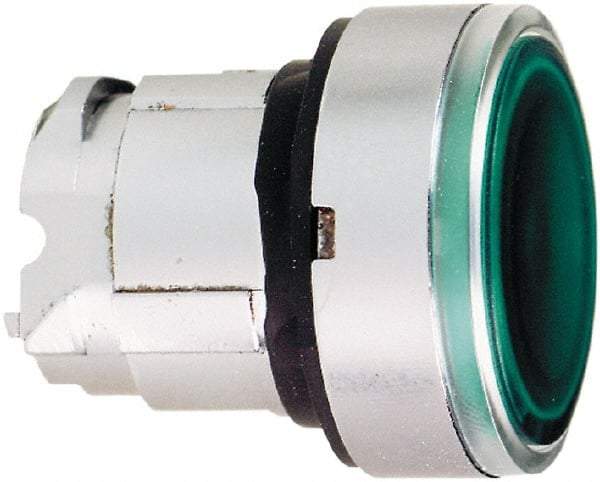 Schneider Electric - 22mm Mount Hole, Flush, Pushbutton Switch Only - Round, Green Pushbutton, Nonilluminated, Momentary (MO) - Eagle Tool & Supply