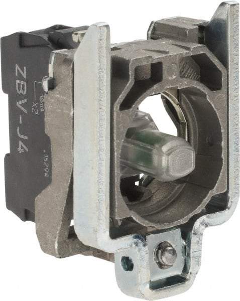 Schneider Electric - 12 VAC/VDC at 50/60 Hz Red Lens LED Indicating Light - Screw Connector, Electromagnetic Field Resistant, Electrostatic Discharge Resistant, Shock Resistant, Vibration Resistant - Eagle Tool & Supply