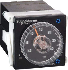 Schneider Electric - 300 hr Delay, Time Delay Relay - 5 Contact Amp, 24 to 240 VAC/VDC at 50/60 Hz - Eagle Tool & Supply