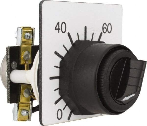 Square D - 10,000 Ohm, 30mm, 300 VAC Potentiometer - 2 Watts, Nonilluminated, Knob Operated, NEMA 4, 13 - Eagle Tool & Supply