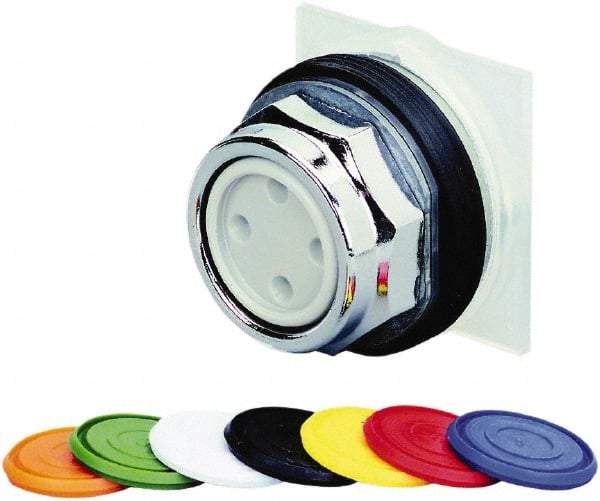 Schneider Electric - 30mm Mount Hole, Flush, Pushbutton Switch - Round, Multicolor Pushbutton, Momentary (MO) - Eagle Tool & Supply