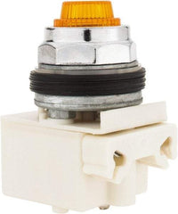 Schneider Electric - 28 V Amber Lens Indicating Light - Screw Clamp Connector - Eagle Tool & Supply