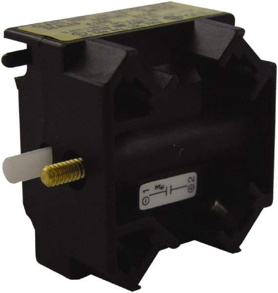 Schneider Electric - NC, Multiple Amp Levels, Electrical Switch Contact Block - 125 VDC at 0.55 Amp and 240 VAC at 3 Amp, Screw Terminal, For Use with Harmony 9001K - Eagle Tool & Supply