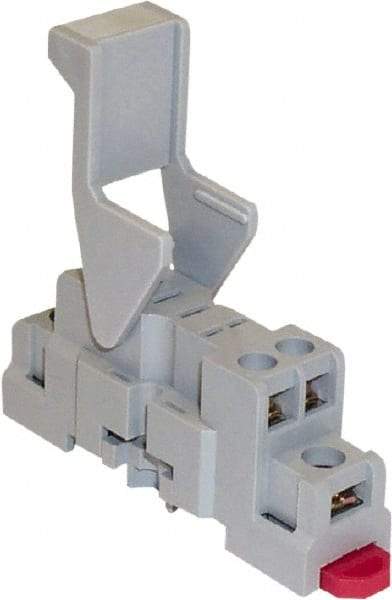 Square D - 5 Pins, 300 VAC, 15 Amp, Spade Relay Socket - DIN Rail Mount, Panel Mount, Screw Clamp Terminal - Eagle Tool & Supply