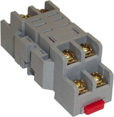 Square D - 8 Pins, 300 VAC, 10 Amp, Spade Relay Socket - DIN Rail Mount, Panel Mount, Screw Clamp Terminal - Eagle Tool & Supply