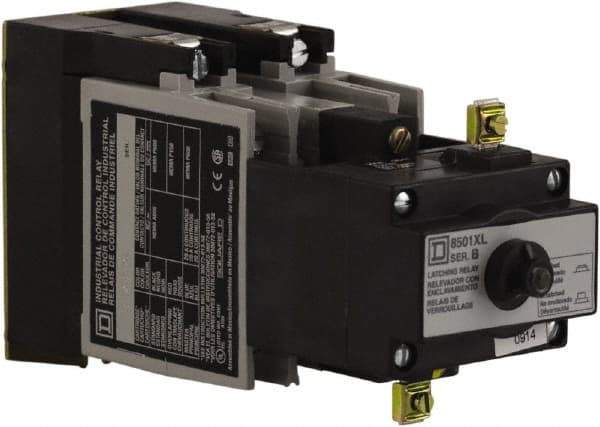 Square D - Electromechanical Screw Clamp General Purpose Relay - 10 Amp at 600 VAC, 2NO, 110 VAC at 50 Hz & 120 VAC at 60 Hz - Eagle Tool & Supply