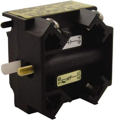 Schneider Electric - NO/NC, Multiple Amp Levels, Electrical Switch Contact Block - 125 VDC at 0.55 Amp and 240 VAC at 3 Amp, Screw Terminal, For Use with Harmony 9001K - Eagle Tool & Supply