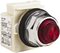 Schneider Electric - 28 V Red Lens Indicating Light - Screw Clamp Connector - Eagle Tool & Supply