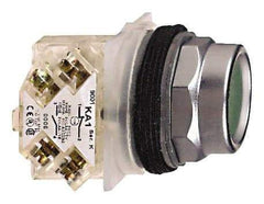 Schneider Electric - 30mm Mount Hole, Recessed, Pushbutton Switch with Contact Block - Octagon, Green Pushbutton, Momentary (MO) - Eagle Tool & Supply