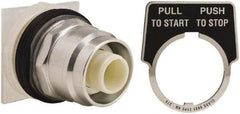 Schneider Electric - 30mm Mount Hole, Extended Straight, Pushbutton Switch Only - Round, Maintained (MA), Momentary (MO), Weatherproof, Dust and Oil Resistant - Eagle Tool & Supply