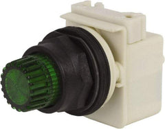 Schneider Electric - 30mm Mount Hole, Extended Straight, Pushbutton Switch Only - Green Pushbutton, Momentary (MO) - Eagle Tool & Supply