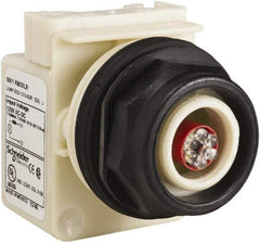 Schneider Electric - 120 V LED Indicating Light - Round Lens, Screw Clamp Connector, Corrosion Resistant, Dust Resistant, Oil Resistant - Eagle Tool & Supply