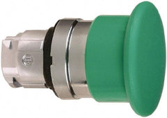 Schneider Electric - 22mm Mount Hole, Extended Mushroom Head, Pushbutton Switch Only - Round, Green Pushbutton, Nonilluminated, Momentary (MO) - Eagle Tool & Supply