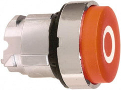 Schneider Electric - 22mm Mount Hole, Extended Straight, Pushbutton Switch Only - Round, Red Pushbutton, Nonilluminated, Momentary (MO) - Eagle Tool & Supply