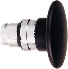 Schneider Electric - 22mm Mount Hole, Extended Mushroom Head, Pushbutton Switch Only - Round, Black Pushbutton, Nonilluminated, Momentary (MO) - Eagle Tool & Supply