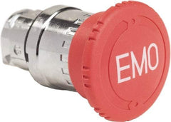 Schneider Electric - Extended Mushroom Head Pushbutton Switch Head - Red, Round Button, Nonilluminated - Eagle Tool & Supply