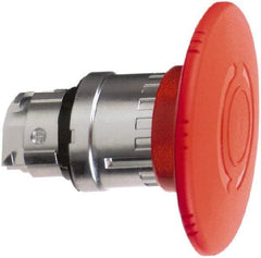 Schneider Electric - 22mm Mount Hole, Extended Mushroom Head, Pushbutton Switch Only - Round, Red Pushbutton, Maintained (MA), Momentary (MO) - Eagle Tool & Supply