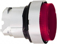 Schneider Electric - 22mm Mount Hole, Extended Straight, Pushbutton Switch Only - Round, Red Pushbutton, Nonilluminated, Momentary (MO) - Eagle Tool & Supply