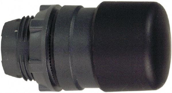 Schneider Electric - 22mm Mount Hole, Extended Mushroom Head, Pushbutton Switch Only - Round, Black Pushbutton, Nonilluminated, Momentary (MO) - Eagle Tool & Supply