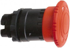 Schneider Electric - 22mm Mount Hole, Extended Mushroom Head, Pushbutton Switch Only - Round, Red Pushbutton, Maintained (MA), Momentary (MO) - Eagle Tool & Supply