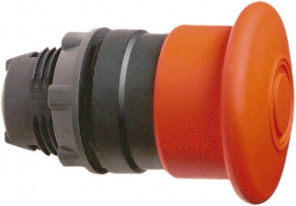 Schneider Electric - 22mm Mount Hole, Extended Mushroom Head, Pushbutton Switch Only - Round, Red Pushbutton, Maintained (MA), Momentary (MO) - Eagle Tool & Supply