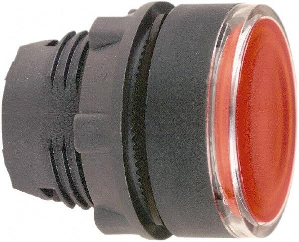 Schneider Electric - 22mm Mount Hole, Flush, Pushbutton Switch Only - Round, Red Pushbutton, Illuminated, Momentary (MO) - Eagle Tool & Supply