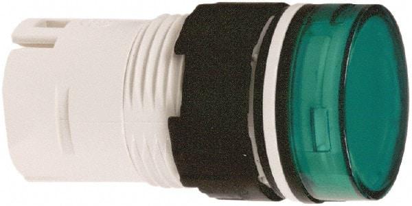 Schneider Electric - Green Lens LED Pilot Light - Round Lens, Shock Resistant, Vibration Resistant - Eagle Tool & Supply