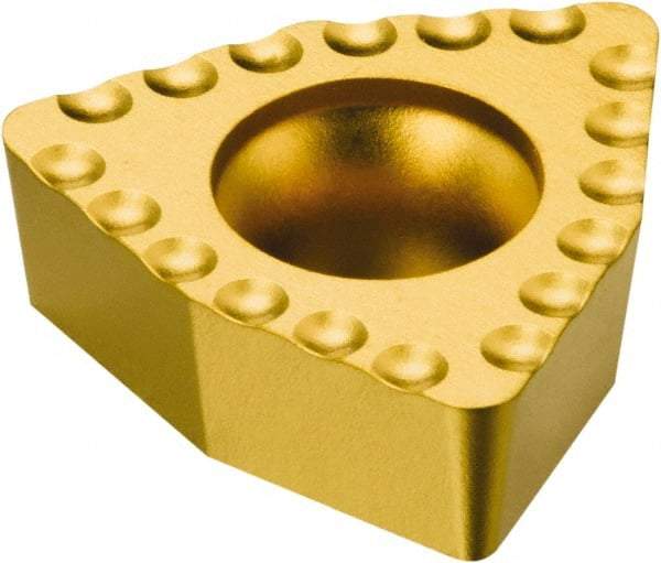 Sandvik Coromant - WCMX8 51 Grade 235 Carbide Indexable Drill Insert - TiCN/TiN Finish, Trigon, 1/2" Inscribed Circle - Eagle Tool & Supply