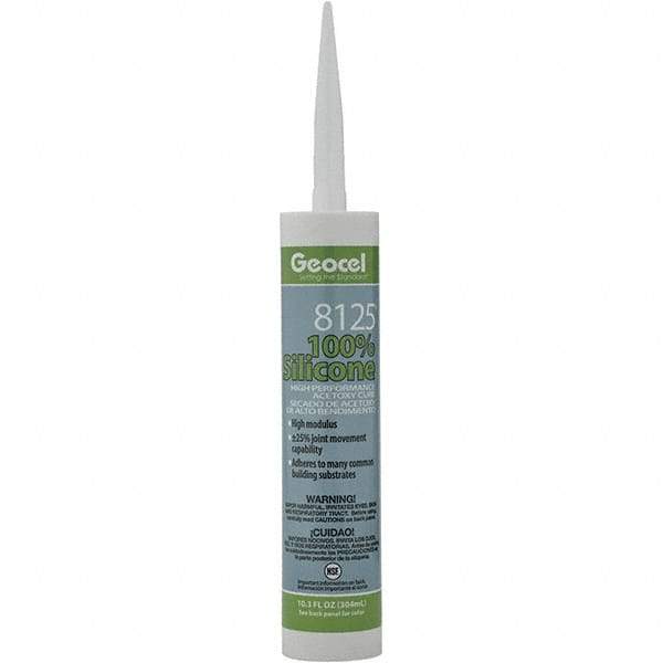 Geocel - 10.3 oz Tube Clear Silicone Cure Sealant - Outdoor - Eagle Tool & Supply