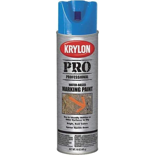 Krylon - 15 fl oz Blue Marking Paint - Water Base Formula - Eagle Tool & Supply
