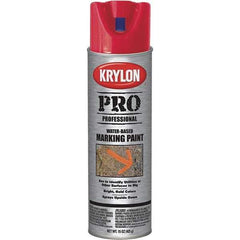Krylon - 15 fl oz Red Marking Paint - Water Base Formula - Eagle Tool & Supply