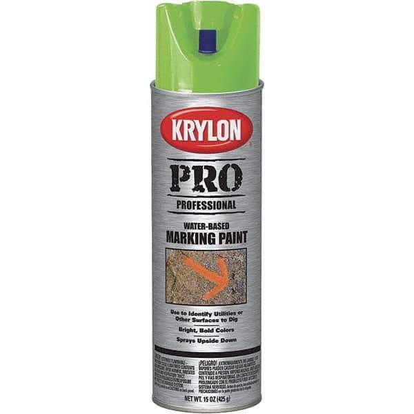 Krylon - 15 fl oz Green Marking Paint - Water Base Formula - Eagle Tool & Supply