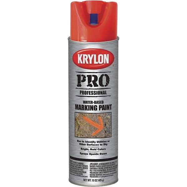 Krylon - 15 fl oz Red/Orange Marking Paint - Water Base Formula - Eagle Tool & Supply