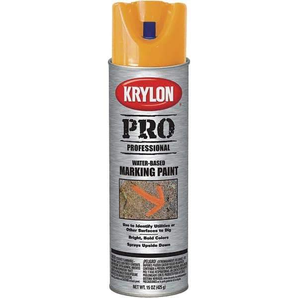 Krylon - 15 fl oz Orange Marking Paint - Water Base Formula - Eagle Tool & Supply