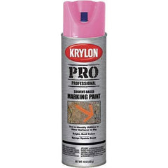 Krylon - 15 fl oz Pink Marking Paint - Solvent Base Formula - Eagle Tool & Supply