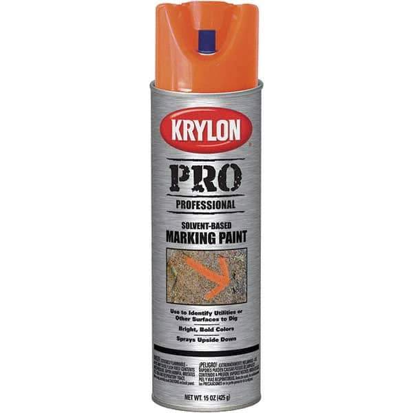 Krylon - 15 fl oz Orange Marking Paint - Solvent Base Formula - Eagle Tool & Supply