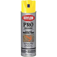 Krylon - 15 fl oz Yellow Marking Paint - Solvent Base Formula - Eagle Tool & Supply