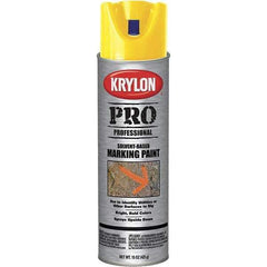 Krylon - 15 fl oz Yellow Marking Paint - Solvent Base Formula - Eagle Tool & Supply