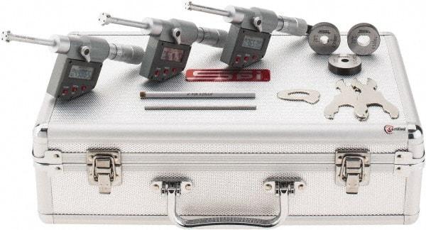 SPI - 0.275 to 0.5", IP65, Carbide Face Chrome Plated Finish, Electronic Inside Micrometer - 0.00005" Resolution, 0.00016" Accuracy, 53.5" Gage Depth - Eagle Tool & Supply
