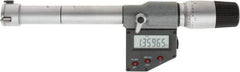 SPI - 0.8" to 1", IP65, Carbide Face Chrome Plated Finish, Electronic Inside Micrometer - 0.00005" Resolution, 0.00016" Accuracy, 90" Gage Depth - Eagle Tool & Supply