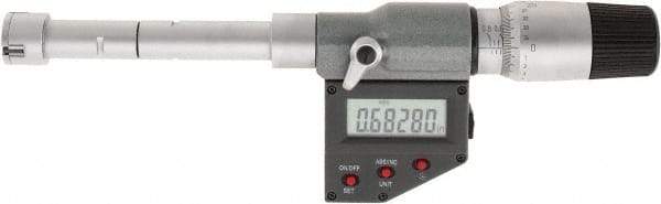 SPI - 0.65" to 0.8", IP65, Carbide Face Chrome Plated Finish, Electronic Inside Micrometer - 0.00005" Resolution, 0.00016" Accuracy, 80" Gage Depth - Eagle Tool & Supply