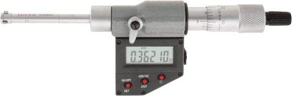 SPI - 0.275" to 0.35", IP65, Carbide Face Chrome Plated Finish, Electronic Inside Micrometer - 0.00005" Resolution, 0.00016" Accuracy, 53.5" Gage Depth - Eagle Tool & Supply
