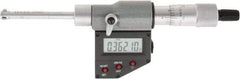 SPI - 0.275" to 0.35", IP65, Carbide Face Chrome Plated Finish, Electronic Inside Micrometer - 0.00005" Resolution, 0.00016" Accuracy, 53.5" Gage Depth - Eagle Tool & Supply