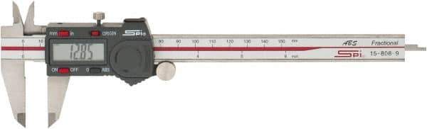 SPI - 0 to 150mm Range, 0.01mm Resolution, Electronic Caliper - Stainless Steel with 40mm Stainless Steel Jaws, 0.001" Accuracy, Micro USB Output - Eagle Tool & Supply