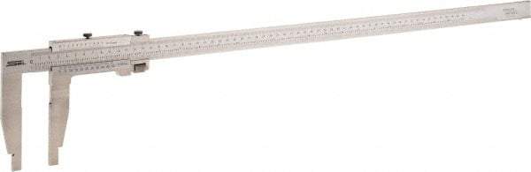 SPI - 0 to 600mm Stainless Steel Vernier Caliper - 0.02mm Graduation, 150mm Jaw Depth, 0.05mm Accuracy, Includes NIST Traceability Certificate - Eagle Tool & Supply