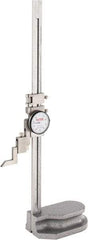 SPI - 12" Stainless Steel Dial Height Gage - 0.001" Graduation, Accurate to 0.0015", Dial Display - Eagle Tool & Supply