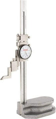 SPI - 8" Stainless Steel Dial Height Gage - 0.001" Graduation, Accurate to 0.001", Dial Display - Eagle Tool & Supply