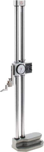 SPI - 24" Stainless Steel Dial Height Gage - 0.001" Graduation, Accurate to 0.002", Dial and Counter Display - Eagle Tool & Supply