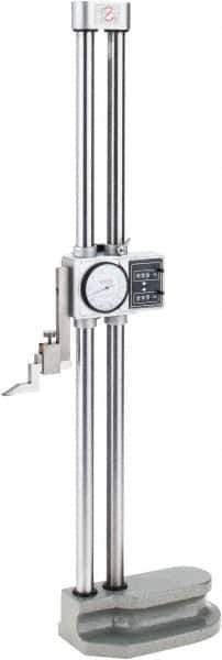 SPI - 20" Stainless Steel Dial Height Gage - 0.001" Graduation, Accurate to 0.002", Dial and Counter Display - Eagle Tool & Supply