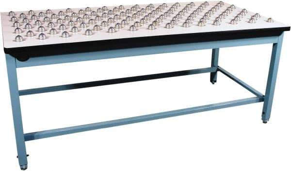 Proline - 72 Wide x 30" Deep x 30" High, Plastic Laminate Workbench - T-Molded Edge, Fixed Legs, Blue - Eagle Tool & Supply